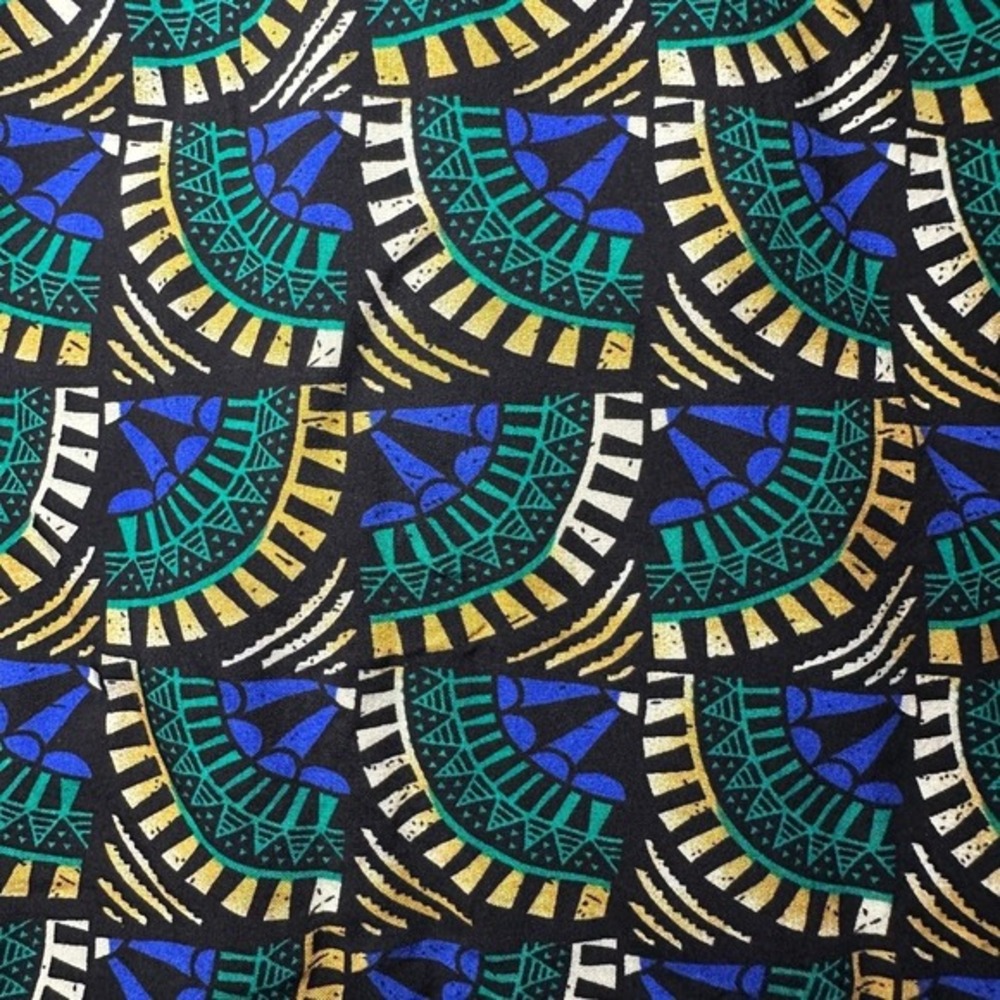 NWT Silk&Salt Wrap Maxi Dress Size S Green Blue Peacock Geometric Boho Resort - Picture 4 of 17